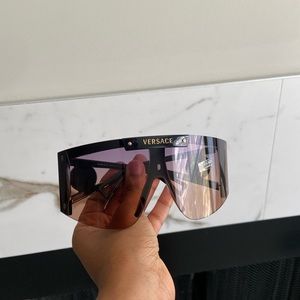 Versace Black Sunglasses with ombre lenses.